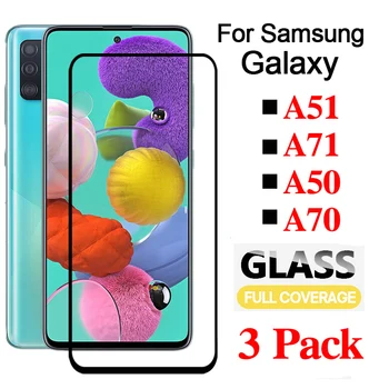 3 Pack Screenprotector Samsung galaxy A51 A71 51 71 70 50 A70 A50 M50 Ekrāna Aizsargs, Ja Aizsardzības galaxy s20 fe 9D
