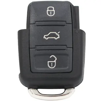 3 Pogu FLIP tālvadības atslēgu PIEKARIŅU Volkswagen VW Beetle Golf, Polo, lai SKODA Sēdvietu 434MHz 1J0 959 753 DA 1J0959753DA + ID48 chip