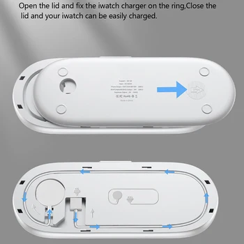 3 in 1 Qi Bezvadu Lādētāju Pad Stacijas 15W iPhone 12 11 Pro Max Mini XR XS Max 8 Apple Skatīties iWatch 6 5 4 3 AirPods Pro