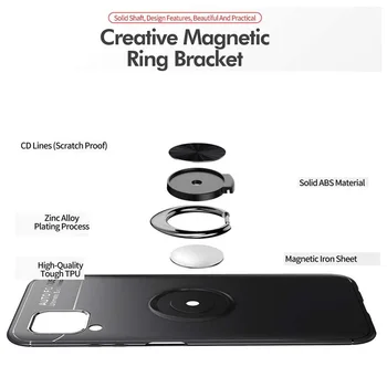 3-in-1 Telefonu Gadījumā+Kamera Stikls P40 Lite E 2020. Gadam Magnētisko Silikona Gredzenu Segtu Godu 20Lite 20Pro Huawei P 40 Lite Gadījumā P40Lite