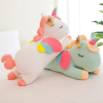 30-80cm Milzu Unicorn Plīša Rotaļlietu, Mīksto Pildījumu Unicorn Mīkstās Lelles Dzīvnieku Zirgu Rotaļlietas Bērniem Meitene Spilvens Dzimšanas dienas Dāvanas