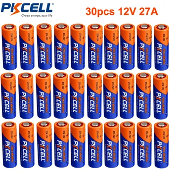 30 X PKCEL Sārma Baterijas 12V 27A A27 MN27 Primārās Sausā Sārma Baterija, LED Gaismas,
