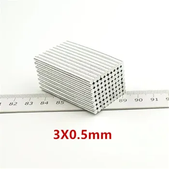 300Pcs Mini Mazs Magnēts 3*0.5 mm Spēcīgu Apaļi Magnēti Dia 3x0.5 mm Neodīma Magnēts retzemju Magnēts Precizitāte Maza N52