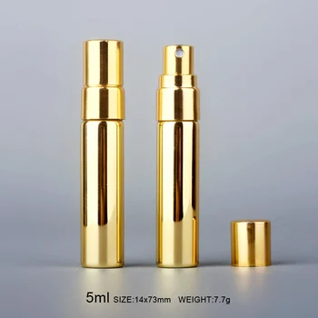 30PCS/Daudz 5ml Mini Portatīvo Smaržu Pudeles Spray Smaržas Pulverizators UV Apšuvuma Uzpildāmas Smaržu Pudeles Tukši Kosmētikas Konteineru