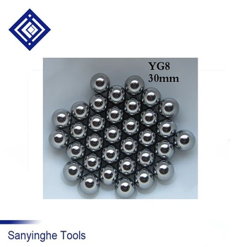 30mm YG8(1GB/daudz) sakausējuma bumbiņas karbīda bumbu ielikt nesošā instrumenta un pildspalvu pieņemšanas instruments, mašīnas daļa, gultnis, vārstu