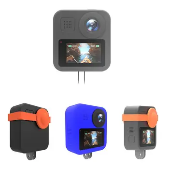 360 Grādu Kamera Silikona Gadījumā Len Caps Segt Ķermeņa Aizsardzības Gadījumā, Par GoPro Max Darbības Kameru Piederumi