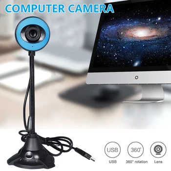 360 Grādu Kameru, 480p, USB Kameras Grozāms Video Ierakstīšana Web Kamera Ar Mikrofonu, Lai PC Datoru Papildierīces USB2.0