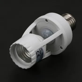 360 Grādu PIR Indukcijas Kustības Sensors IS Infrasarkano Cilvēka Spraudnis-Ligzda E27 LED Gaismas Sensors Slēdzis Bāzes Lampas Turētājs