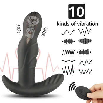 360 Grādu Rotācijas Anālais Vibrators paredzēts Vīriešu Prostatas Masāža, Anālais Plug Tālvadības Vibrators Butt Plug Pieaugušo Seksa Rotaļlieta, paredzēta Sievietēm