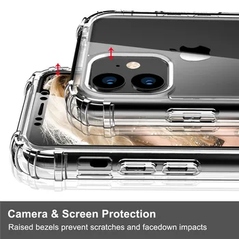360 Pilna Ķermeņa Ar Ekrāna Aizsargs Phone Gadījumā iPhone11Pro max PC+TPU kristālam, Triecienizturīgs Hibrīda Bruņas Bezvadu Chargin