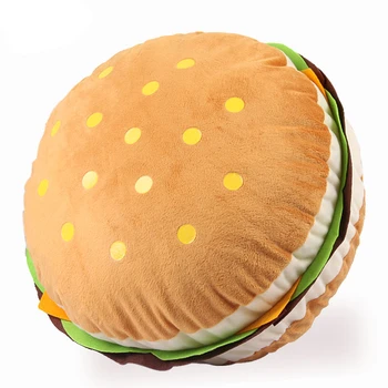 36x18cm gudrs milzīgu Hamburgeru spilvens, spilvenu pildījumu mest spilvens dīvāns pārtikas spilvenu plīša spilventiņu Karalis Burger lelle dzimšanas dienas dāvanu