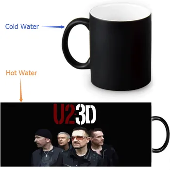 3D Iespiesti U2 Rokgrupa Pielāgot Dizaina Ūdens Kafijas Krūze Keramikas Burvju Krūzes 350ml/12oz