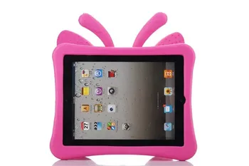 3D Multiplikācijas filmu Tauriņš Gadījumā ar Apple iPad 2 3 4 Lietā par iPad 4 Bērni Droši Stāvēt Triecienizturīgs Tablete Vāks iPad 3 iPad 2