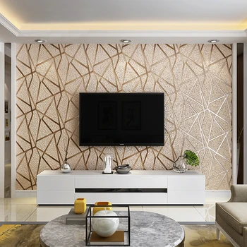 3D Mūsdienu Ģeometriskās Līnijas Svītrainām Dzīvojamā Istaba Dīvāns TV Fona tapešu Guļamistaba neausta Tapetes Dekoru Papel De Parede 3D