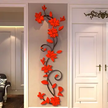 3D Vāze, Ziedu Koks DIY Noņemams Mākslas Vinila Sienas Uzlīmes Decal Mūra Mājas Dekori Mājas Guļamistabā, kāzu dekorēšana