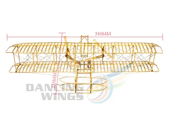 3D Woodcraft Construction Kit - Wright Brothers Flyer lidmodeļiem, lai Izveidotu Perfektu 3D Koka Puzles DIY Rotaļlietas Pieaugušajiem