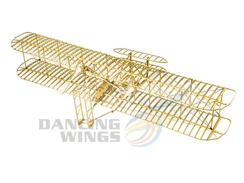 3D Woodcraft Construction Kit - Wright Brothers Flyer lidmodeļiem, lai Izveidotu Perfektu 3D Koka Puzles DIY Rotaļlietas Pieaugušajiem