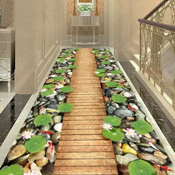 3D Ziedu Koridora Paklāju dzīvo jamo istabu Mājās, Dekoratīvās Kāpņu Paklāju Hotel Eju Paklāju Ieejas/Gaitenis Doormat Anti-Slip Guļamistabas Paklāju