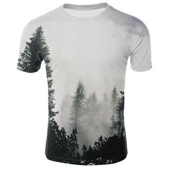 3D drukāšana gadījuma T-krekls 2020. gada vasaras ainava vīriešu un sieviešu modes īsām piedurknēm smieklīgi T-krekls XXS-6XL