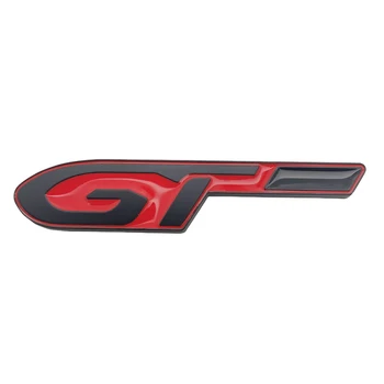 3D metāla Auto-stils Uzlīmes GT Emblēma Emblēmas Uzlīme Bagāžnieka Aizmugurē Stikcers Decal Par Peugeot 5008 206 208 3008GT 2008 508 408 308