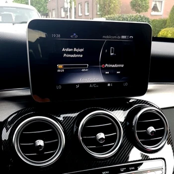 3D uzlīmes Auto-stils Par Mercedes Benz C Klases W205-2017 nerūsējošā tērauda Automašīnas Durvis Audio Skaļrunis Dekoratīvais Vāciņš Melns