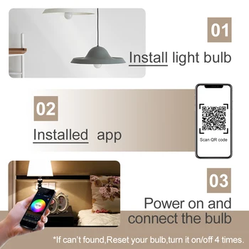 3PCS Aptumšojami 10W E27 WiFi Smart Gaismas Spuldze RGB LED Lampas App Darbojas, Alexa, Google Palīgs Laika Balss Kontroles Nakts Apgaismojums