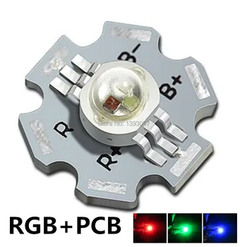 3W LED RGB High power LED Lampas spuldzes 45mil Čipu Sešas Adatas posmā lampas 700mA 3.2-3.4 V Taivāna Genesis/HPO žetonu Bezmaksas piegāde