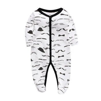3pcs Puiku Drēbes Kājām Kombinezonus Ērts Jaundzimušo Pidžamu Karikatūra Izdrukāt Zīdaiņu Jumpsuit Romper Meiteņu Apģērba komplekts