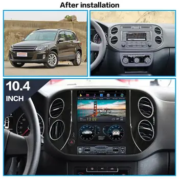 4+128G Tesla Ekrāna VW Tiguan Android 9 Auto Multimediju Atskaņotājs, GPS, Radio, Stereo Galvas Vienības