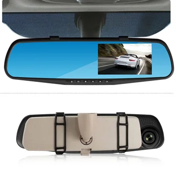 4.3 Collu Full HD 1080P Automašīnas Dvr Kamera Auto 6M Atpakaļskata Spogulī, Digitālo Video Ierakstītāju Dual Objektīvs Registratory Videokamera