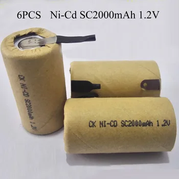 4/8PCS 1.2 V SC2000mAh Barošanas Urbi Uzlādējams Akumulators Ni Cd Baterijas Ar Metināšanas Cilnes Punkti Par Apmaksas Rokas Urbi Rīki