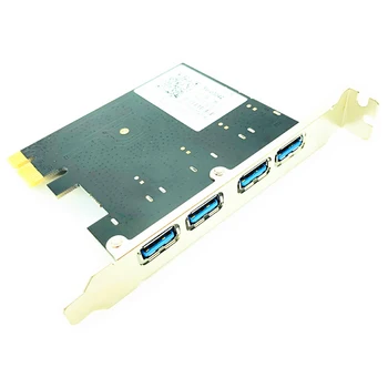4 Port USB 3.0 PCI-E Paplašināšanas Karti PCI Express PCIe USB 3.0 HUB Adapteris 4-Port USB3.0 Kontrolieris, USB 3 0 PCI e PCIe Express 1X
