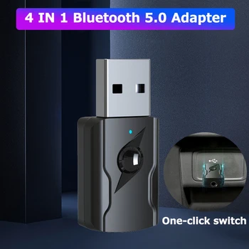 4 in 1-Bezvadu Bluetooth 5.0 Uztvērējs, Raidītājs, 3,5 mm Jack Audio Adapteri, Lai Auto Mūzikas Aux Austiņu Uztvērējs