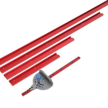 400-1200 Red Alumīnija Sakausējuma 45 Type T-Track Kokapstrādes T-slota Deflektors Track/Galda Redzēju Maršrutētāju Deflektors Platums