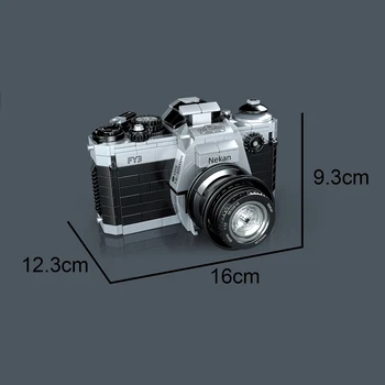 405Pcs Retro SLR Kameras Modeli Digitālās Fotokameras Celtniecības Bloki DIY Būvniecības Komplekts Bloķēt Ēkas Modeli Komplekti Bērniem Dzimšanas dienas Dāvanas