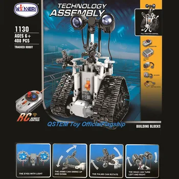 408+ GAB. RC Robots, Celtniecības Bloki, Mobilo Robotu LegoINGlys Tehnikas Tālvadības pults ar Mehānisko Ķieģeļi Tehnika Robots Gaismas Rotaļlietas Bērniem
