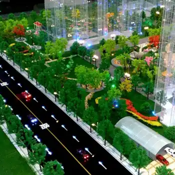 40Pcs DIY Mēroga Arhitektūras Modelis Koki Dzelzceļa Izkārtojumu Dārza Ainavu Ainavu Miniatūras Koka Ēkas Komplektā Rotaļlietu, lai Bērns