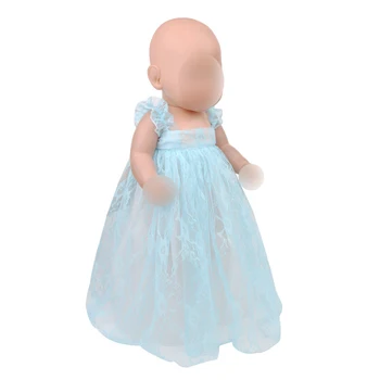 43 cm bērnu lelles Kleita jaundzimušo Princesi mežģīnes Gari svārki hanbok Bērnu rotaļlietas, svārki fit Amerikāņu 18 collu Meitenes, lelle f432
