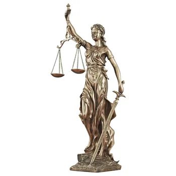 46.5 cm Grieķija Justitia Tieslietu Taisnīgu Dievietes Statuja Themis Mākslas Skulptūru Sveķu Amatniecības Retro Mājas Rotājumi R921