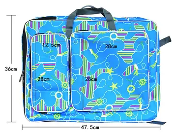 48*36 cm 8K dubultā plecu bērnu zīmējumu valdes soma Sabiezējumu ūdensizturīgs mākslas molberts soma ieskicējot bez iepirkšanās