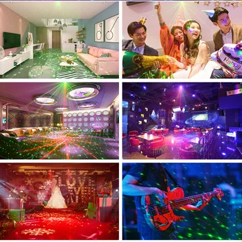 48 Modeļus Lāzera Projektoru Ziemassvētku Disko Gaismas Green&Red Star Dušas DJ Puses Lukturi LED Posmā Apdare Gaiši Mājas