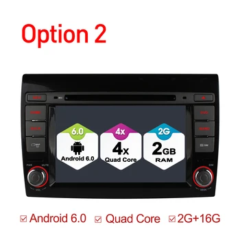 4G SIM LTE 1024*600 Octa 8 Kodolu Android 6.0 Auto DVD Atskaņotājs, GPS Navi Par Fiat Bravo 2007-BT Radio 4G WiFi 2 GB RAM, 32 GB ROM