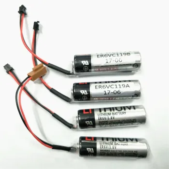 4GAB/daudz Oriģinālu Jaunu ER6V ER6VC119A Akumulators 3,6 V 2000mAh PLC Litija Baterijas, kas Ar Melnās Sveces Savienotāji Bezmaksas Piegāde