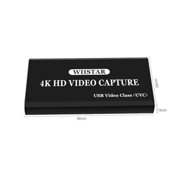 4K 1080P HDMI Video Uztveršanas Kartes Loop-out C Tipa HDMI, USB Ierakstīšana Lodziņā Tālruņa Spēli Grabber Tiešraidi PS4 DVD PC