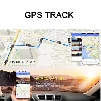 4K WIFI Dash Cam Ultra HD GPS Track Auto DVR 3840*2160P Žestu, Foto Super Nakts Redzamības Kamera Video ierakstīšana Telefona Pieslēgumu