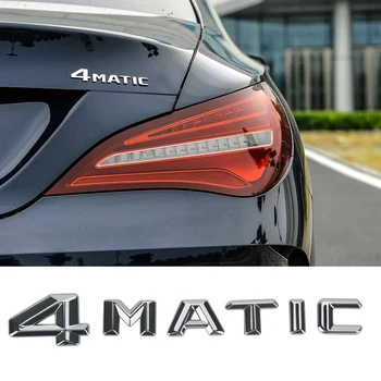 4MATIC Vēstuļu Skaits, Uzlīme 3D Auto Aizmugurējā Bagāžnieka Žetona Emblēma Decal Uz Mercedes Benz W202 W204 W163 W164 W166 AMG GLA W205