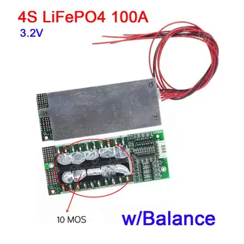 4S 100.A 12V ar Līdzsvaru LiFePO4 Litija akumulators Aizsardzības pārvalde BMS 3.2 V UPS inverter enerģijas uzglabāšanas e-bike