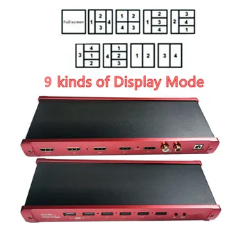 4X1 KVM HDMI Multi-skatītāju Slēdzis Quad Ekrānā Reālā Laikā ar Daudzkanālu HD1080p Hdmi Bezšuvju Komutatoru IS RS232 hdmi Splitter