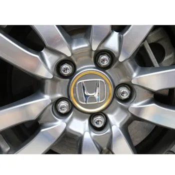4gab Auto modificētu riteņa rumbas dekoratīvs Aplis Krāsains alumīnija sakausējuma, gredzenu, uzlīmes AUDI A3 A1 A4 A5 A7 A8 Q3 Q5 automašīnu stils