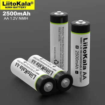 4gab Liitokala 1.2 V AA 2500mAh Ni-MH Uzlādējams akumulators + 4gab AAA 900mAh Temperatūras ieroci, tālvadības pults, peles baterijas
